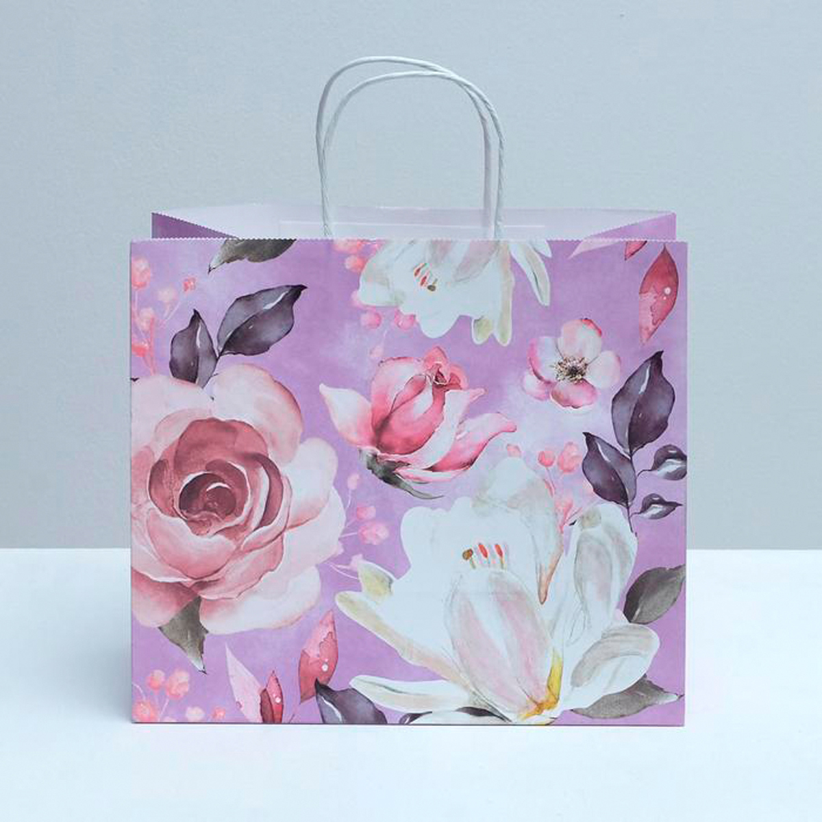 Пакет подарочный крафтовый "love" 32*28*15 см (1/200) "дарите счастье" 4753244