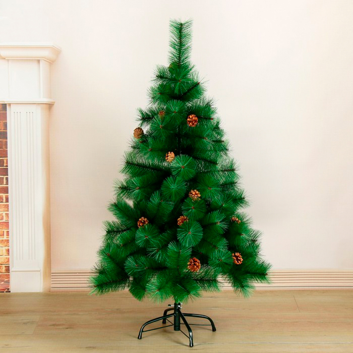 Кедр декор. с шишками 120 см, 110 веток (зеленый) "зимнее волшебство" 701406