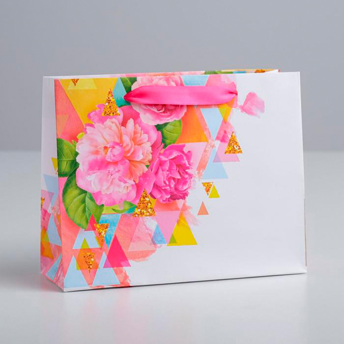 Пакет подарочный ламинир. "счастья!" 22*17,5*8 см (1/136) "дарите счастье" 2640194