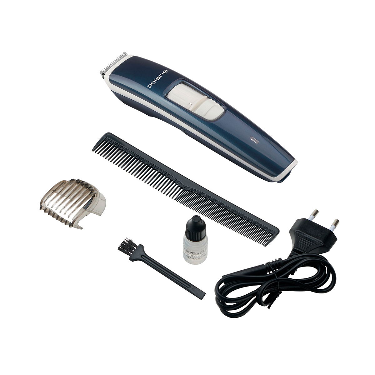 Машинка для стрижки волос phc 1102r (от аккумулятора) индиго (1/18) "polaris"