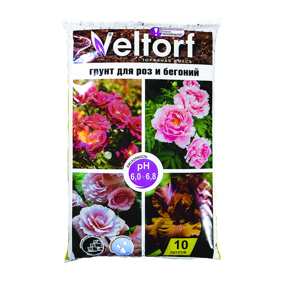 Грунт для роз и бегоний 10 л (1) "veltorf"