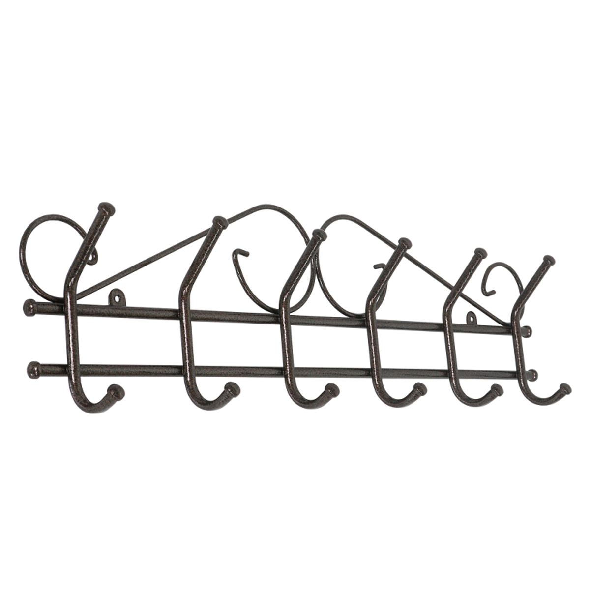 Вешалка настенная "ажур 6" (6 крючков) 710*80*210 мм  медный антик (1/5) вна 201 м