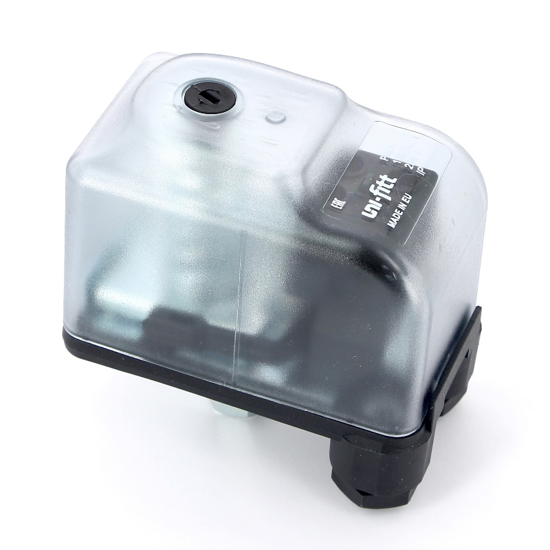 Реле давления UNI-FITT РМ 5, 1-5 бар с накидной гайкой в прозрачном корпусе с градуированной шкалой