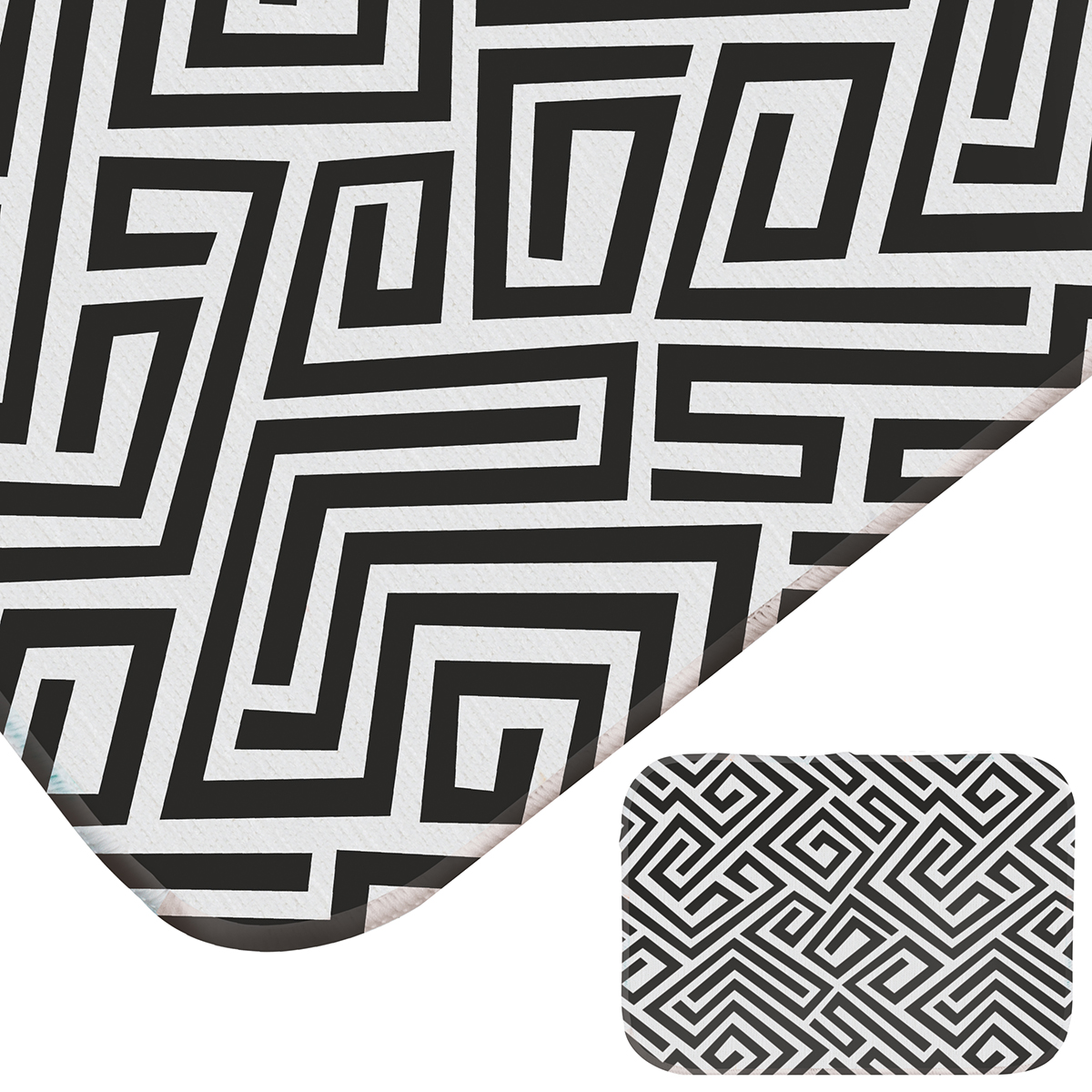 Коврик для сушки посуды 35*25 см (микрофибра) (1/12/48) "рыжий кот" mdm-promo-bw