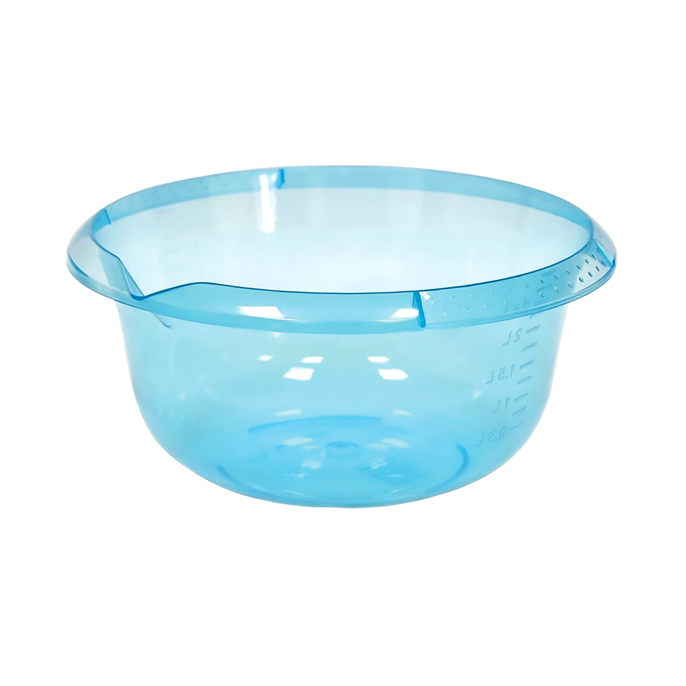 Миска пласт.  3 л  d 240 мм (голубая прозрачная) (1/24) "виолет"