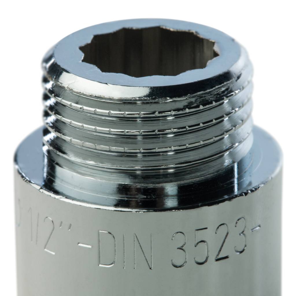 Удлинитель резьбовой ВН 1/2" x 25 мм хром STOUT