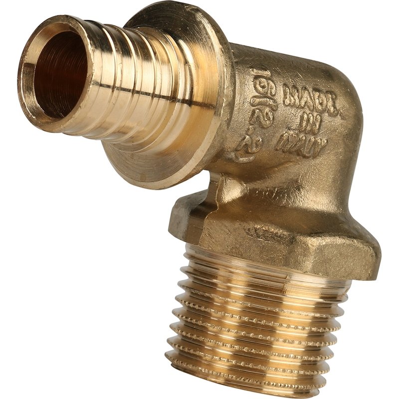 Угол переходной 16 x 1/2" НР аксиальный для труб PE-X STOUT