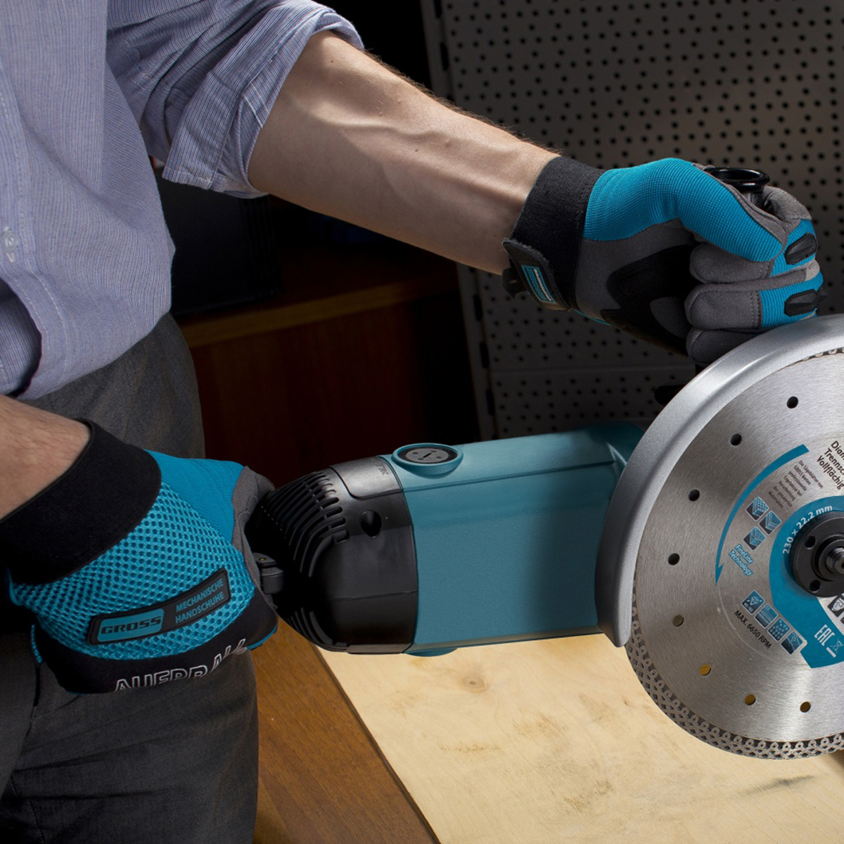 Перчатки нейлоновые комбинированные размер xl (1/50) "gross"