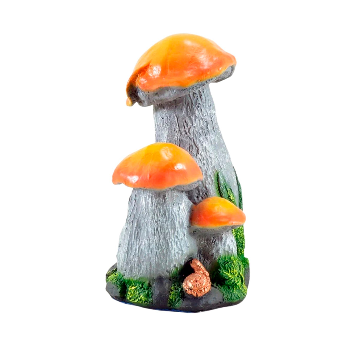 Фигурка садовая "гриб подосиновик тройной с улиткой" (1/12) "сказка" jng009