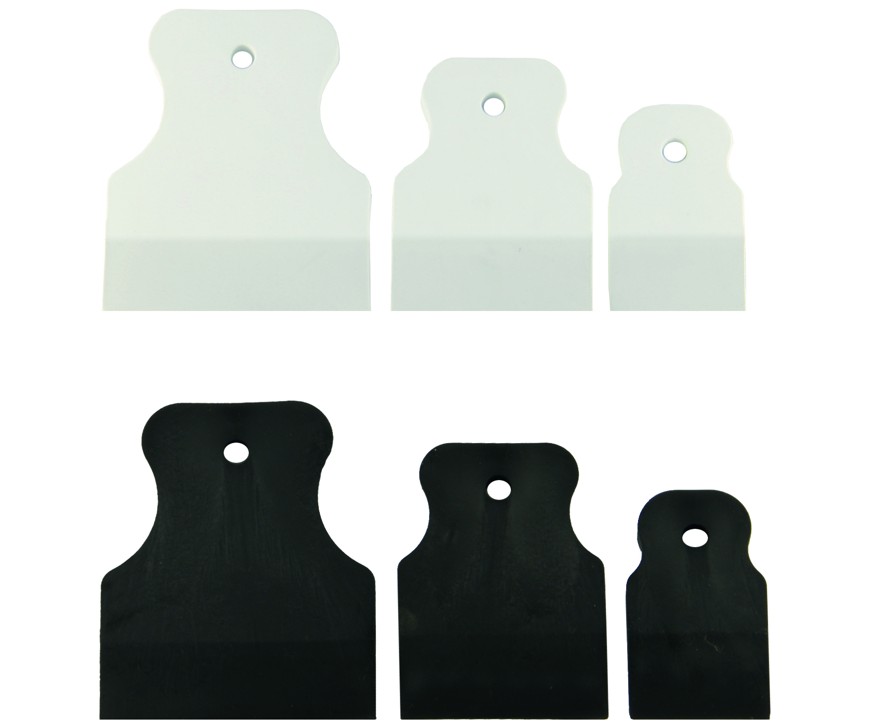 Шпатели резиновые черные набор 3 шт. (40-60-80 мм)  (1/10/200) "кедр"  084-2003