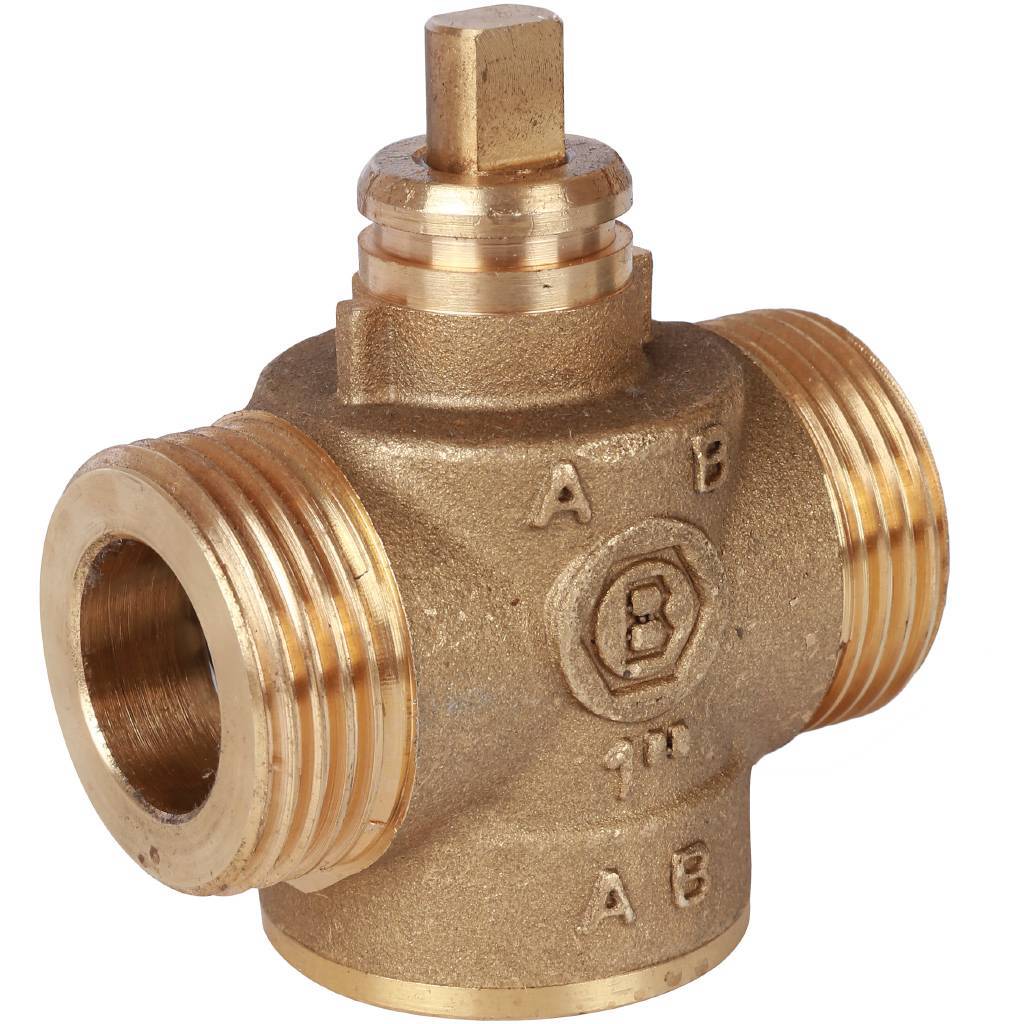 Зональный клапан STOUT 1" 2-ходовой 220V компактный c сервоприводом с кабелем 1м