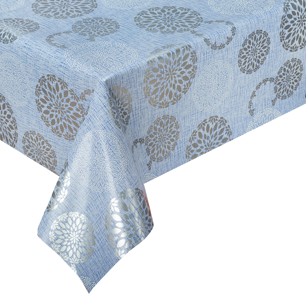 Клеенка пвх основа нетканая 135 см  рулон 20 м (1)  "major" 528/11 (синий)