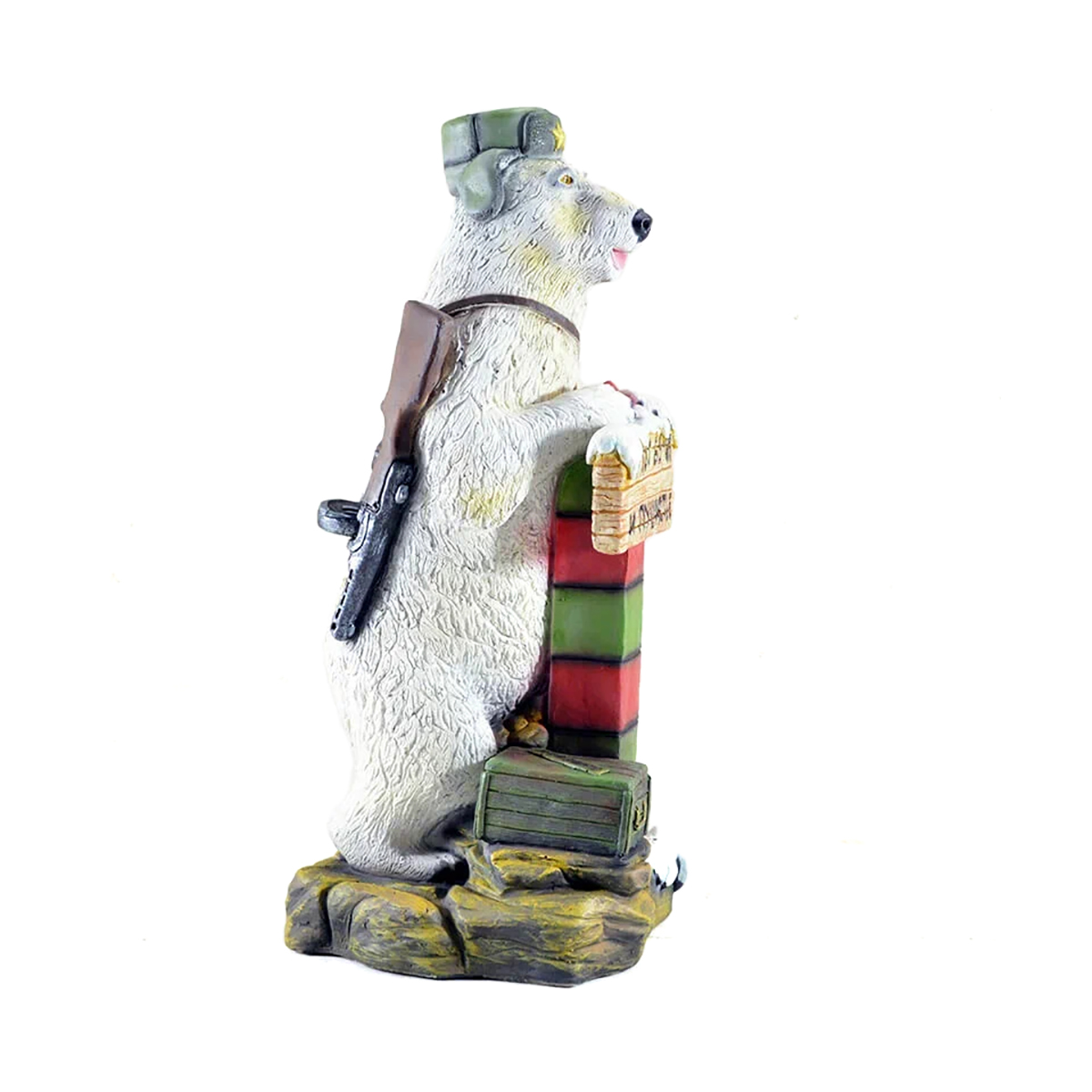 Фигурка садовая "мишка пограничник" (1/4) "сказка" jng455