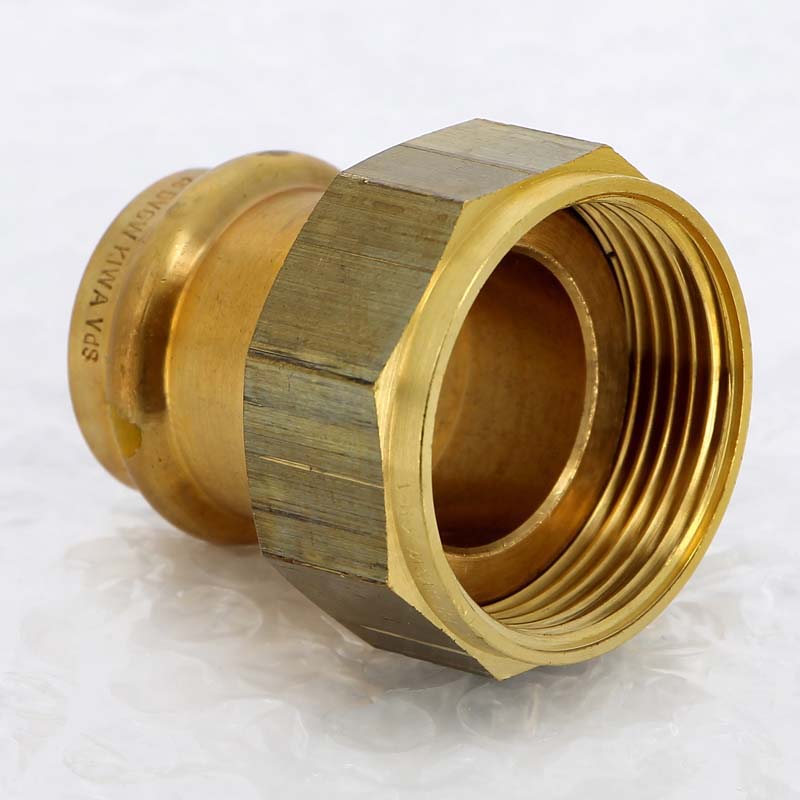 Муфта пресс-В с накидной гайкой плоская прокладка бронза Profipress G VIEGA 28 х 1"1/4