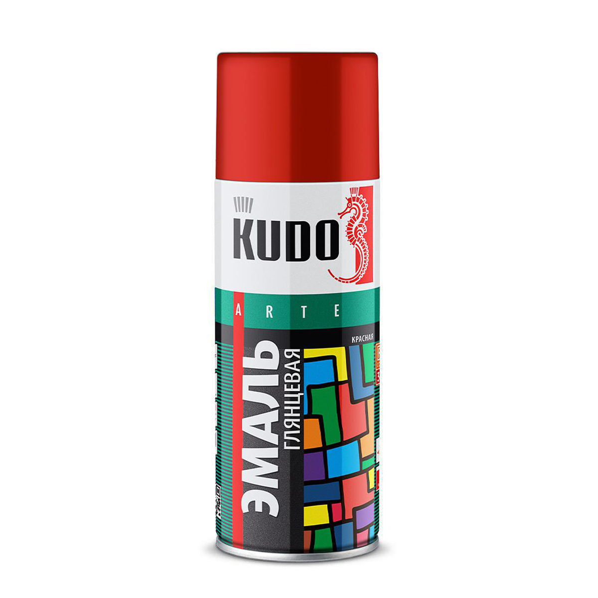 Краска аэрозоль темно-красная 520 мл (12) "kudo" ku-10042