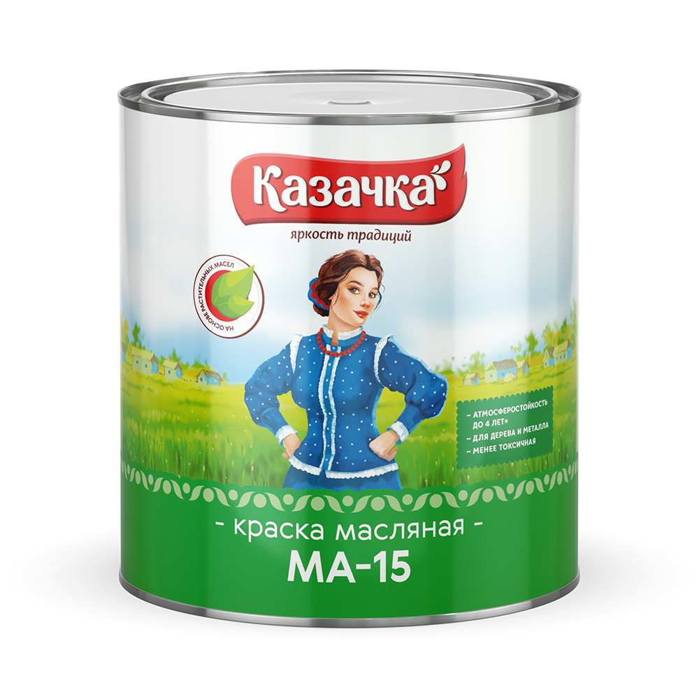 Краска ма-15  белая  2,8 кг (1/6) "казачка"