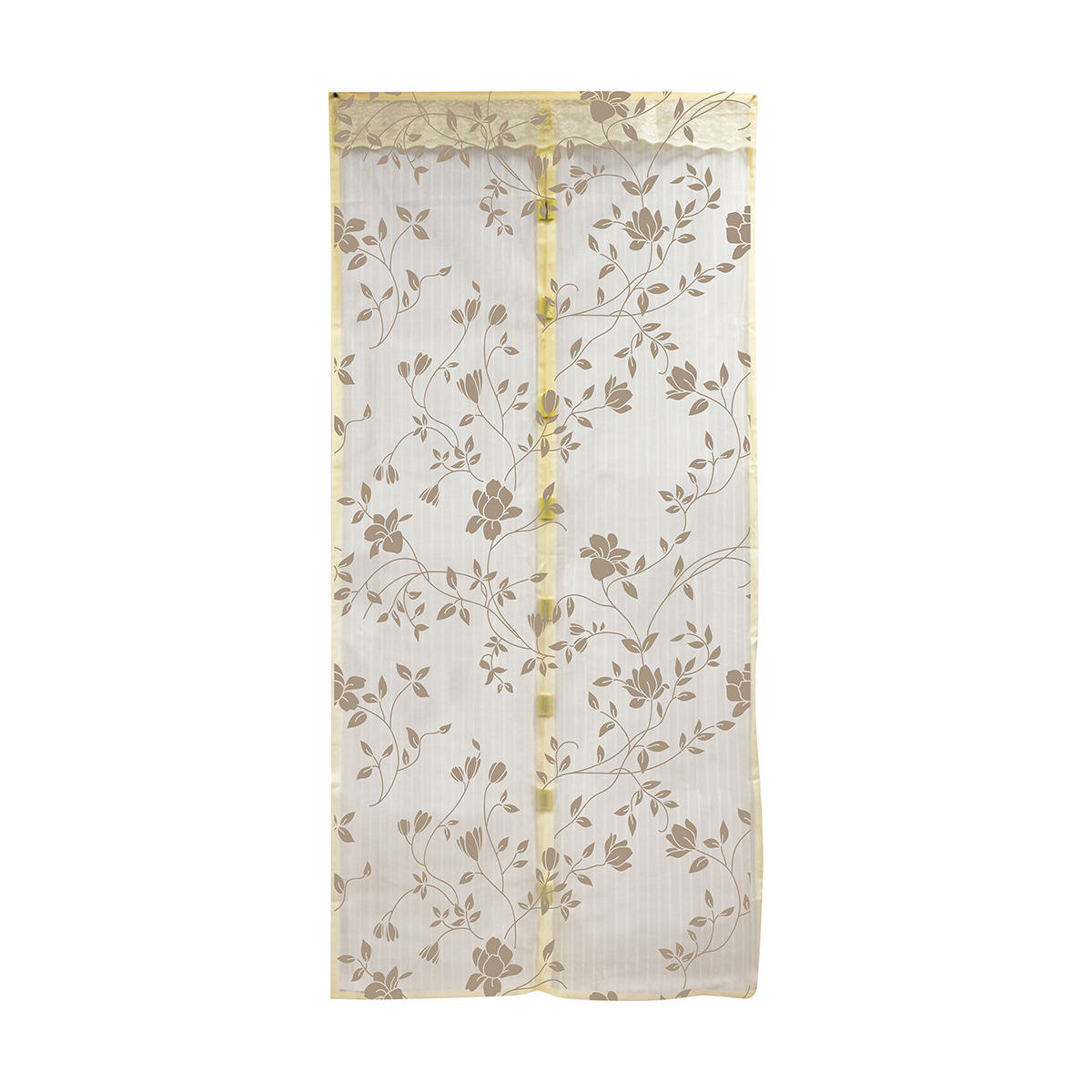 Сетка москитная 1*2,1 м (белая, дизайн цветочный узор, на магнитах) (1/10) "рыжий кот"