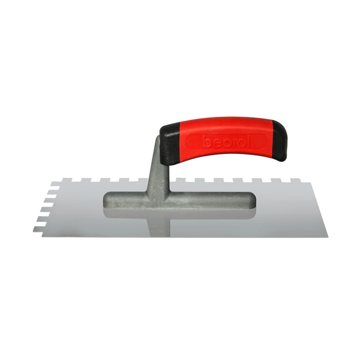 Гладилка зубчатая нержав. 270 x 130 мм зуб 10 х 10 мм двухкомп. ручка (1/10) "beorol"