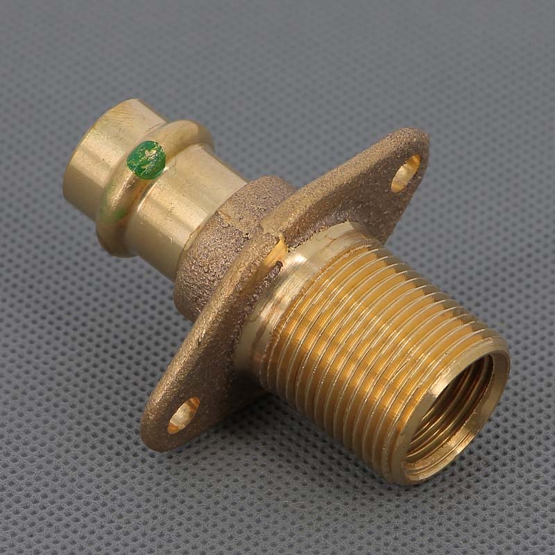 Водорозетка прямая 15x1/2' пресс-В с контргайкой 3/4' Sanpress VIEGA