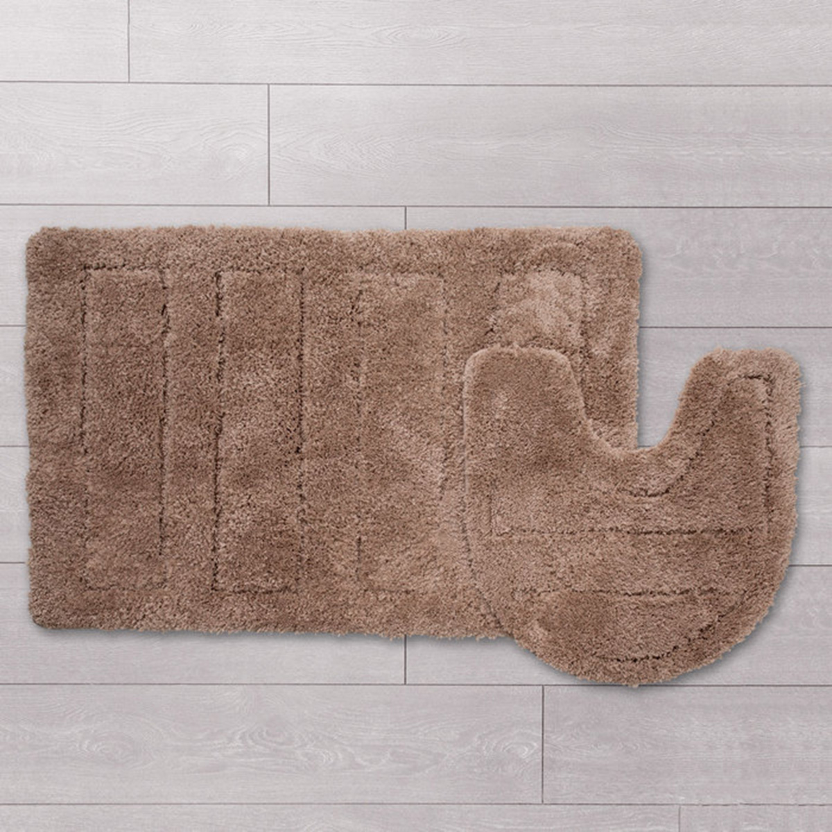 Набор ковриков для ванной 60*90 + 50*50 см (микрофибра) beige landscape  (1/10) "iddis" 242m590i13