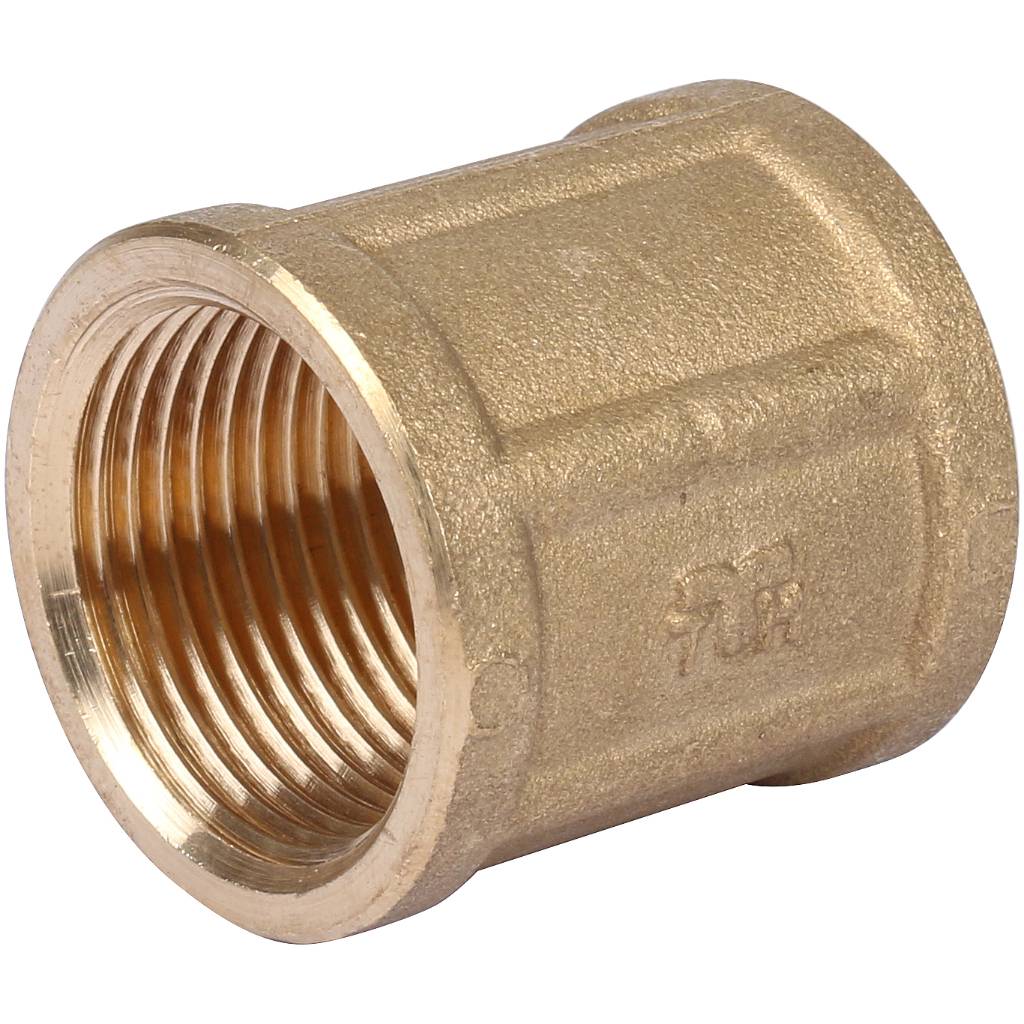 Муфта резьбовая ВР 1/2" x 1/2" латунь TIEMME