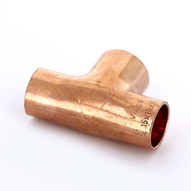 Тройник переходной под пайку 15 х 18 х 15 мм VIEGA медный