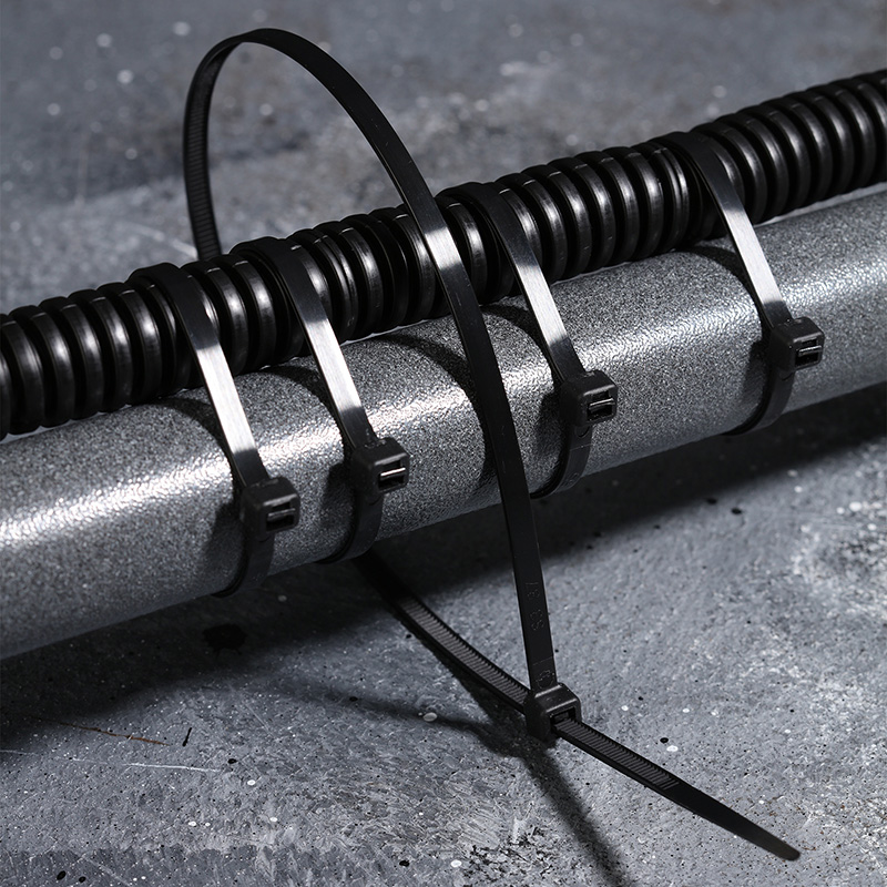 Хомуты нейлон 4,8 х 400 мм (набор 100 шт.), черные (1/10/50) "rexant" 07-0401