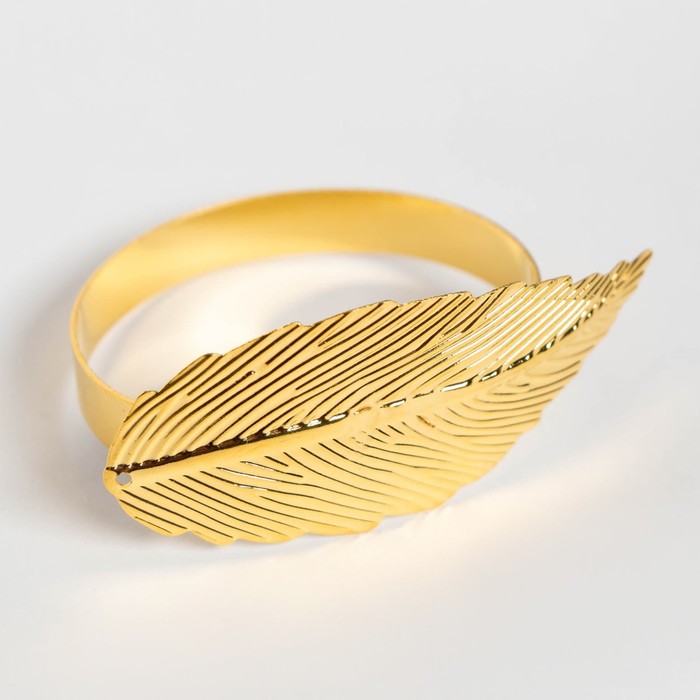 Салфетки столовые "этель" gold blooming 46*46 см набор 4 шт. с декорат. кольцами (1/20) 7581160