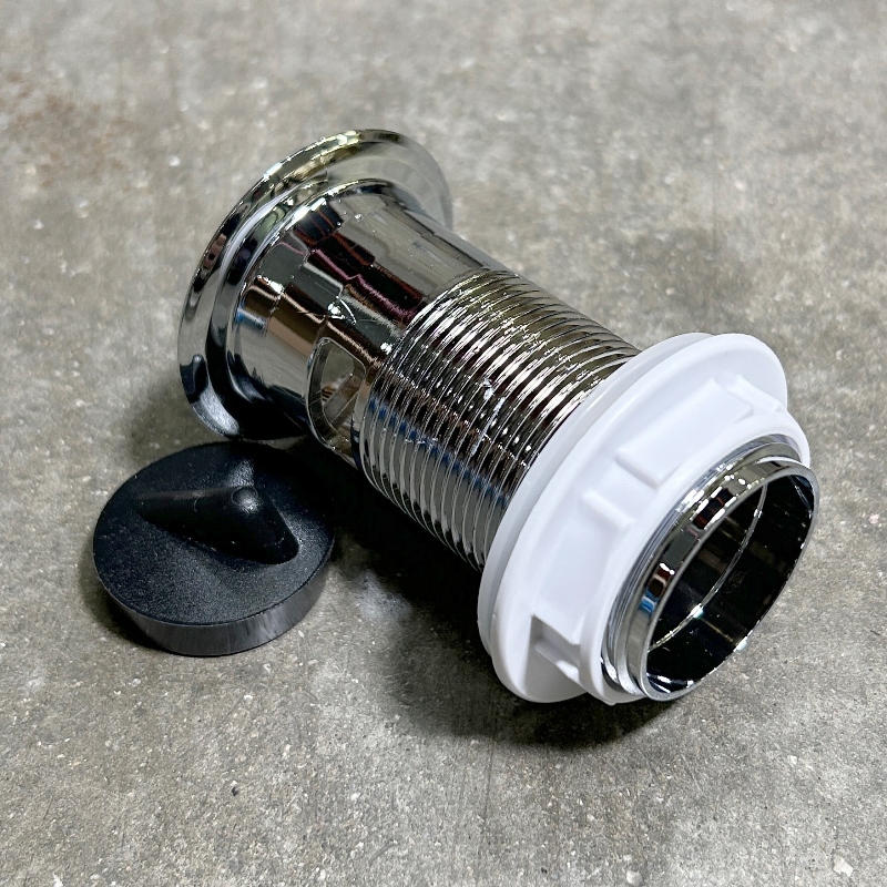 ВыпускMcALPINE 60 мм с пробкой под цепочку, H=90 мм, выход 1 1/4" (установка на герметик)