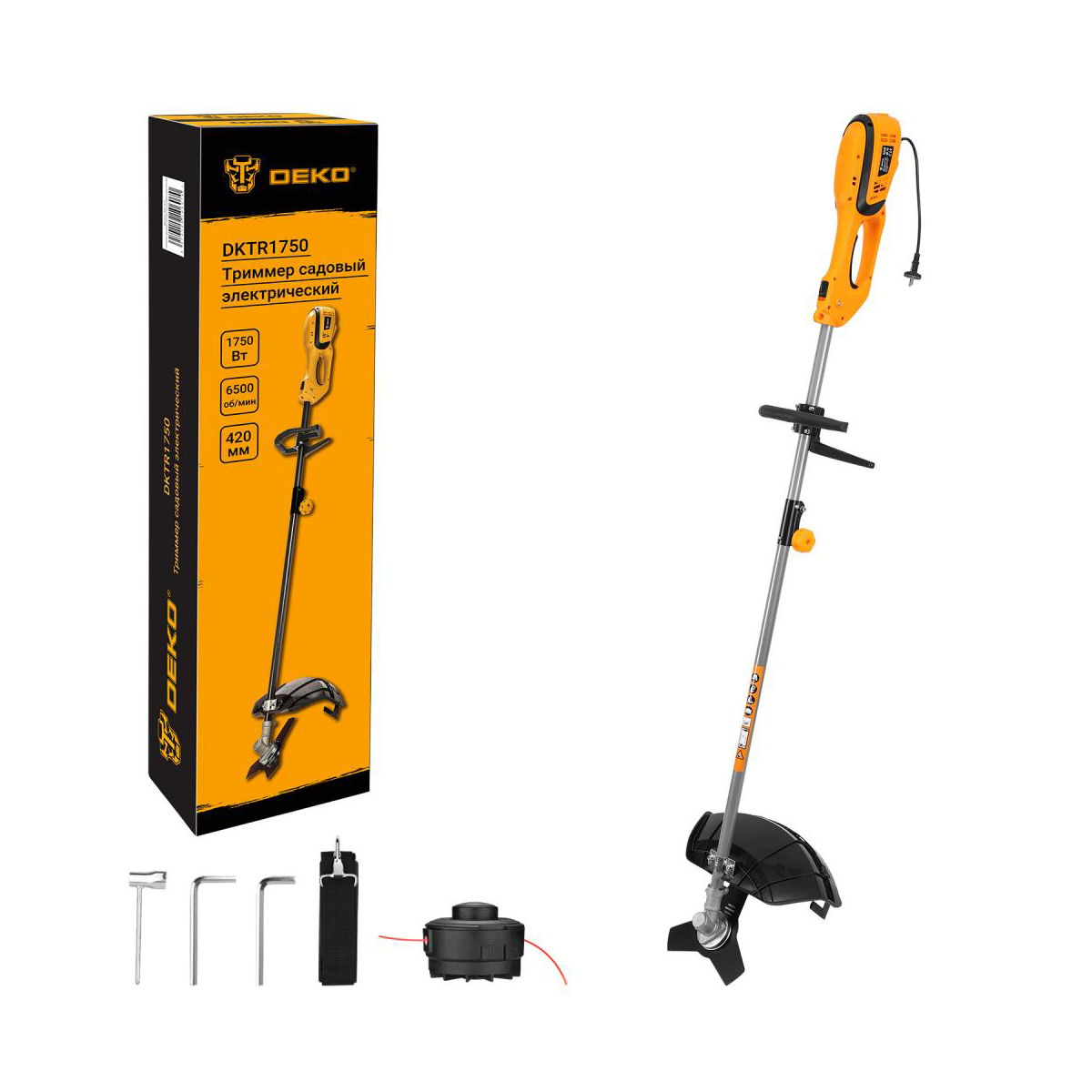 Триммер электрич. dktr1750  1750 вт (1) "deko" 065-1212