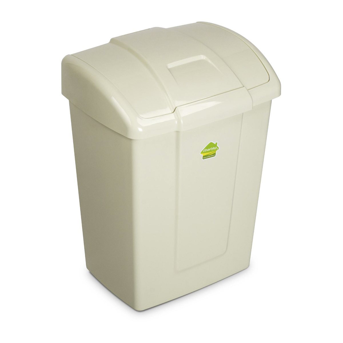 Контейнер для мусора 19 л "форте" (слоновая кость) (1/6) "мартика" с342слк