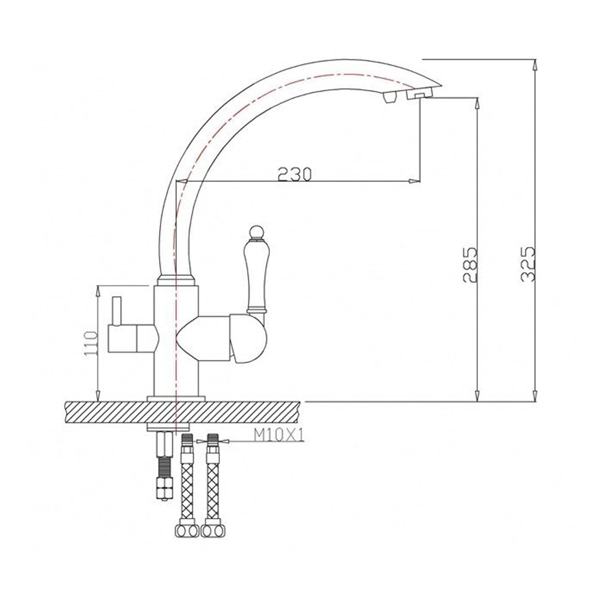 Смеситель для кухни с подключ. к фильтру питьев. воды zr 313 yf-33 satin "zorg"
