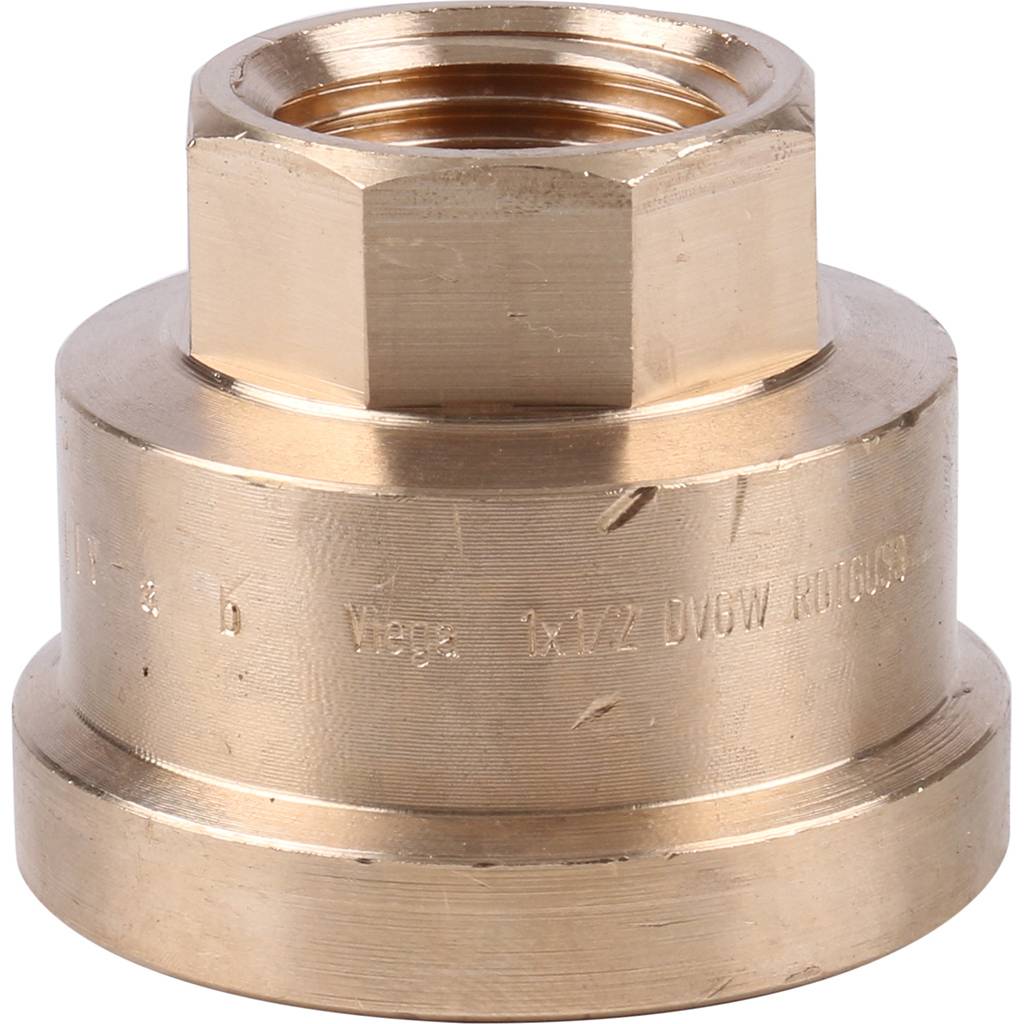 Муфта редукционная 1" x 1/2" резьбовая (ВР) бронза VIEGA (266363)