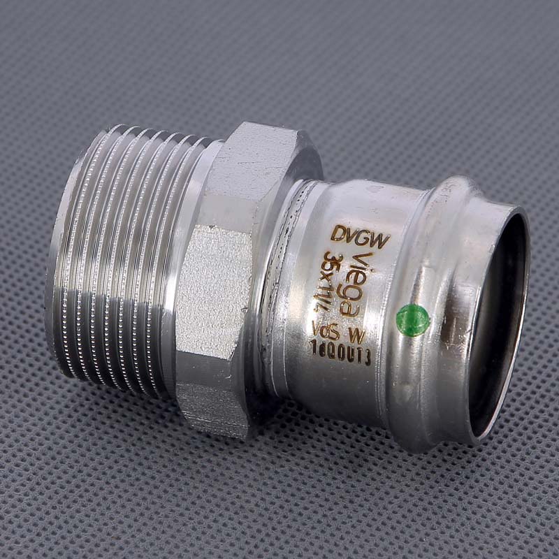 Муфта пресс-Н 35х1"1/4 нержавеющая сталь Sanpress Inox VIEGA