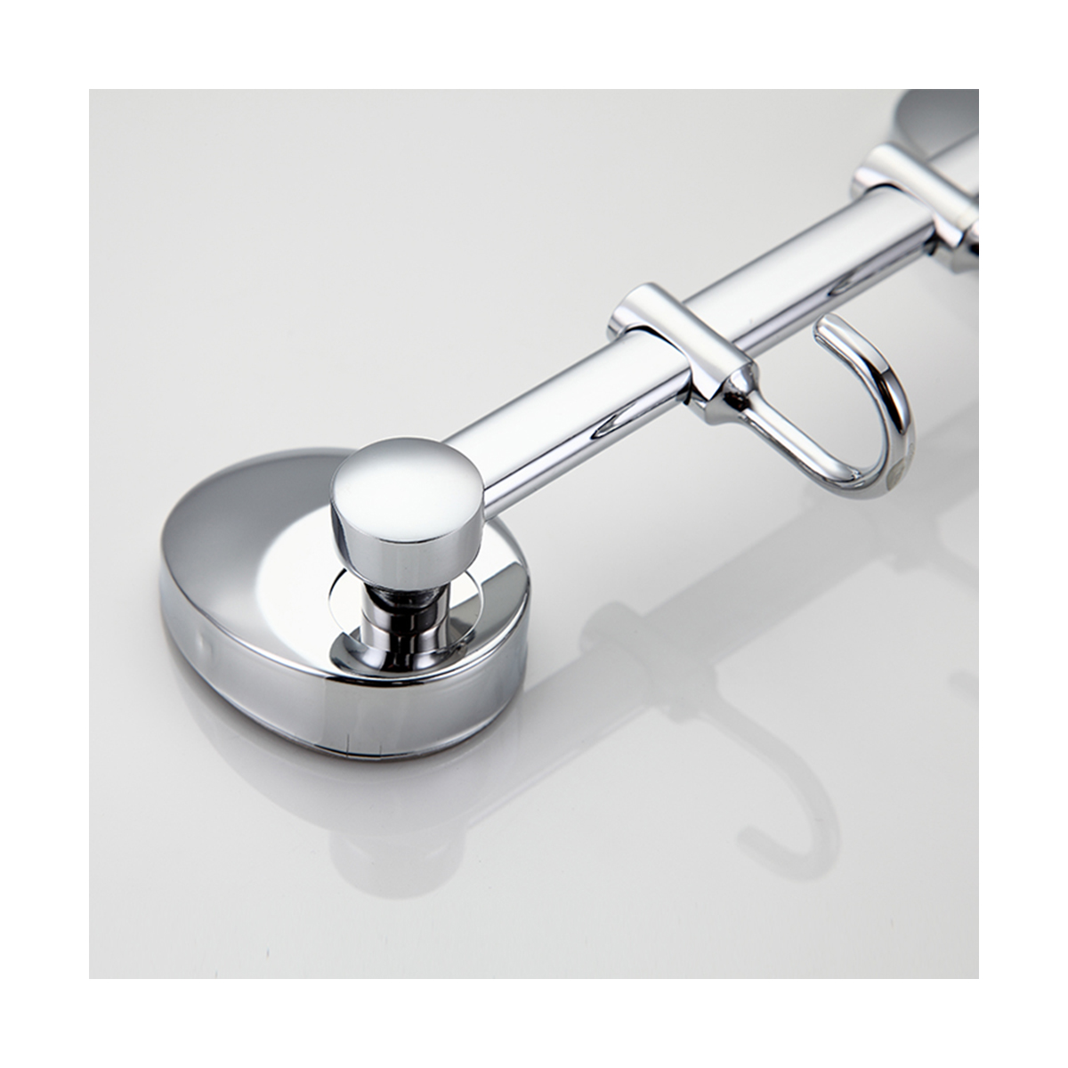 Крючок-вешалка на планке (2 крючка) f1615-2, хром (1/20/40) "frap"