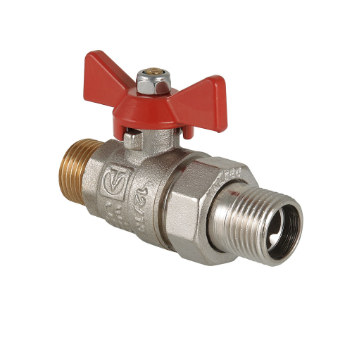 Кран шаровый с полусгоном BASE 1/2'' НН бабочка VALTEC