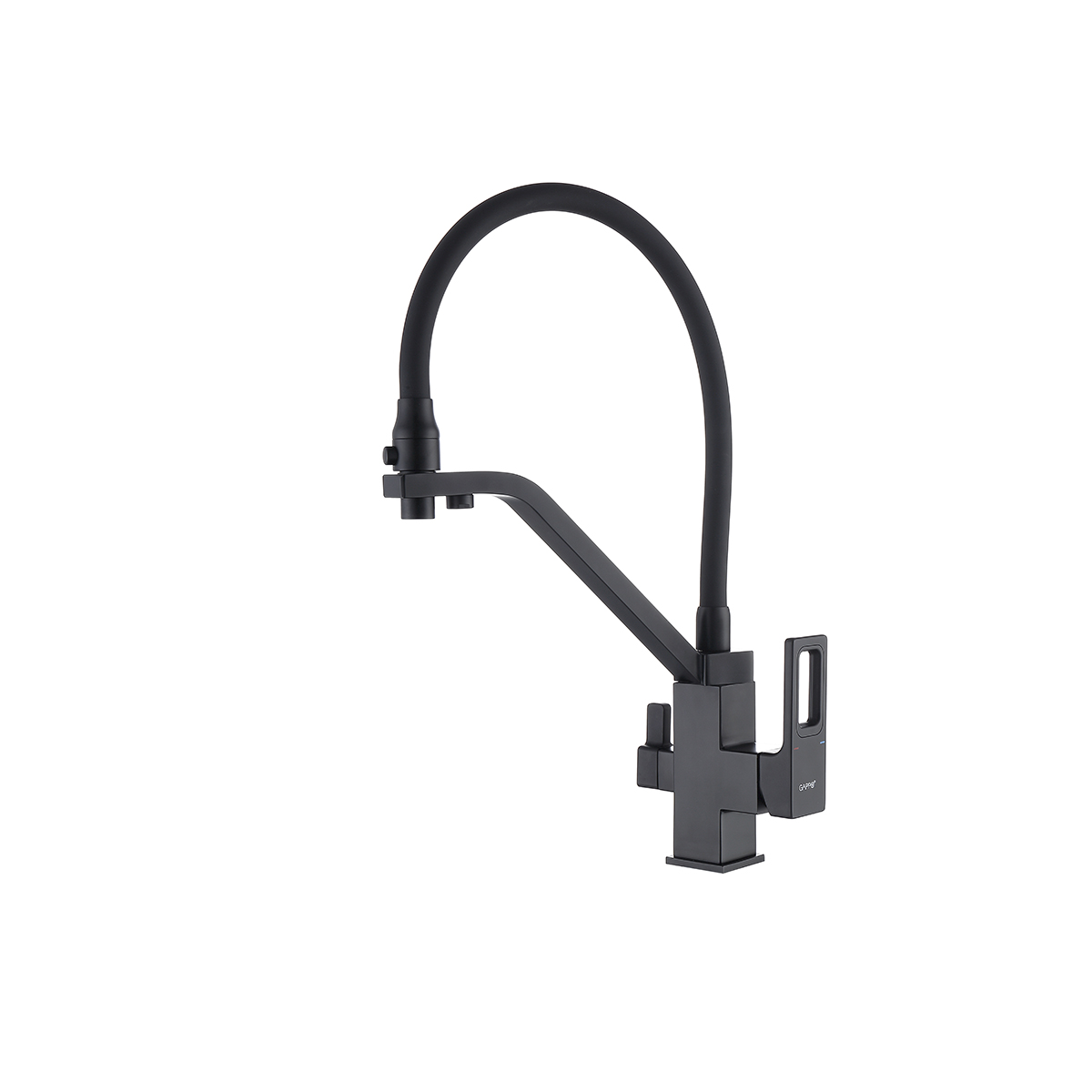 Смеситель для кухни g4317-6 подключ. к фильтру питьев. воды, черный (1/8) "gappo"