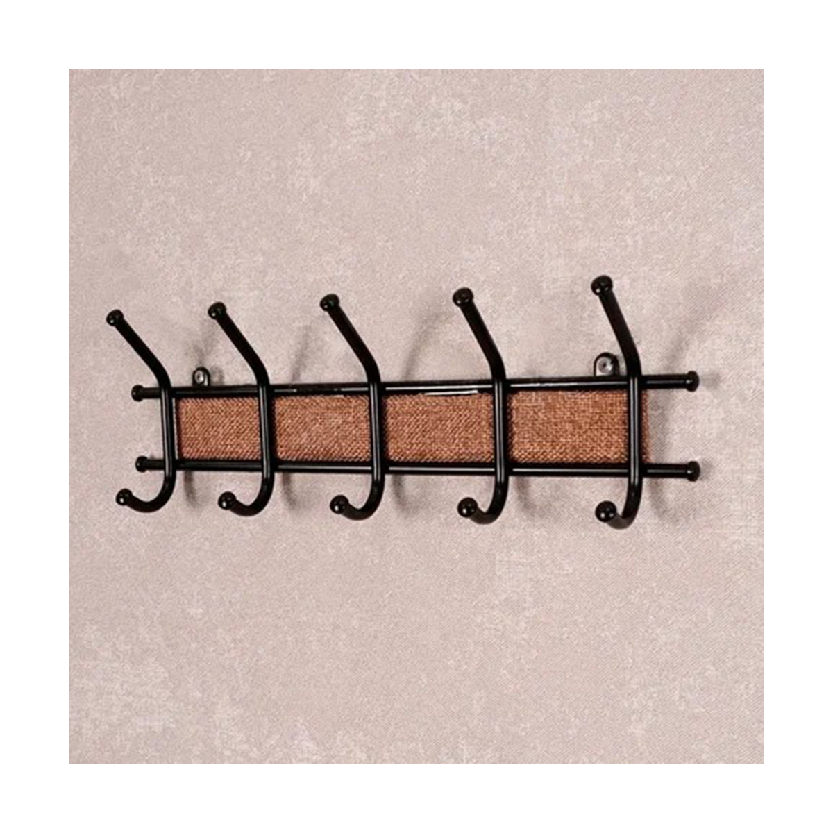 Вешалка настенная "уют 5" (5 крючков) 480*165*80 мм черный (1/10) вну5 ч