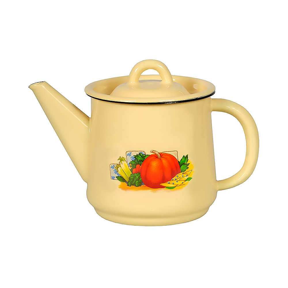 Чайник эмалиров. декор. 1 л (1/12) "стальэмаль"  1с202с