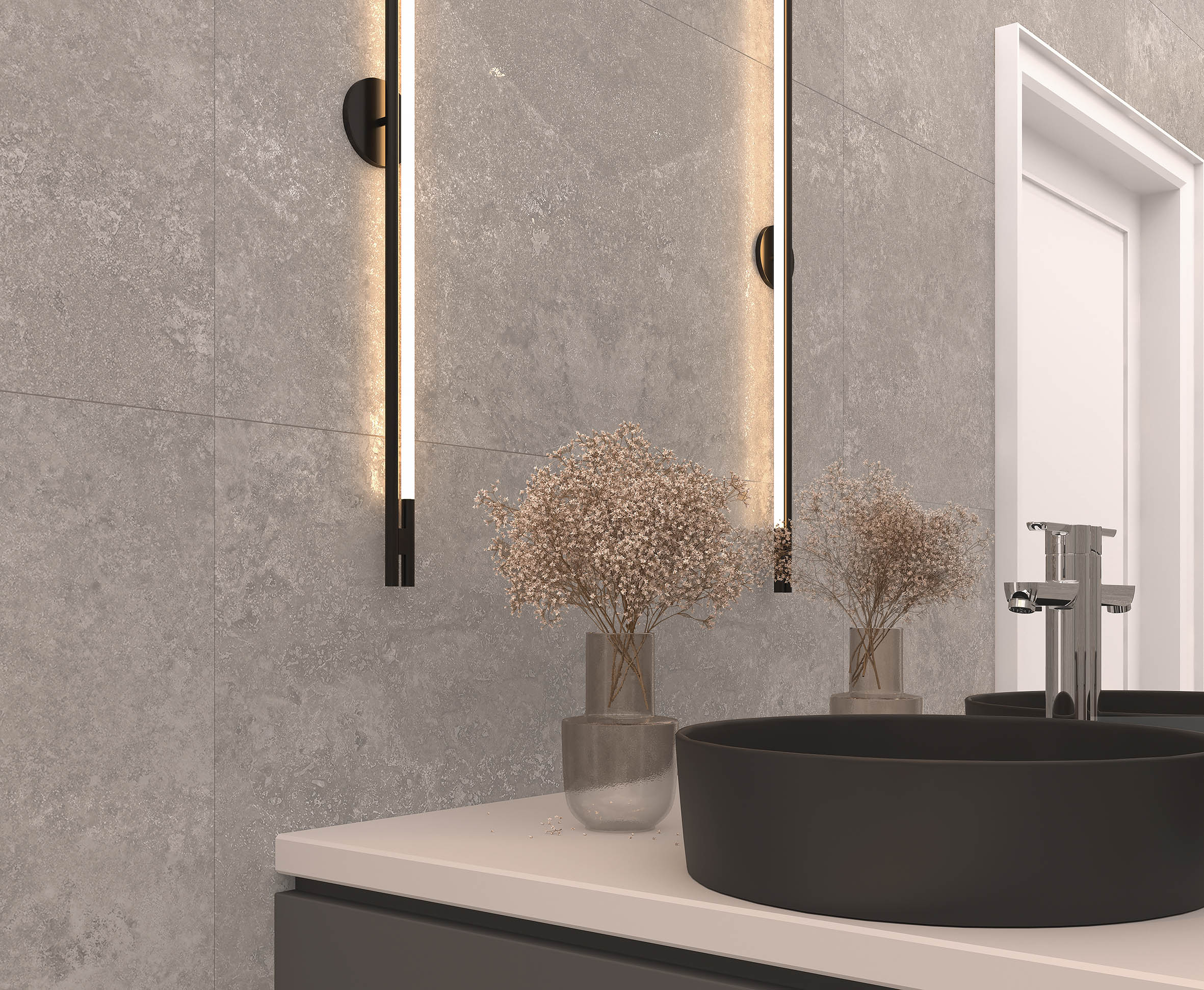 Capri gris керамогранит серый сатинированный карвинг 60x120