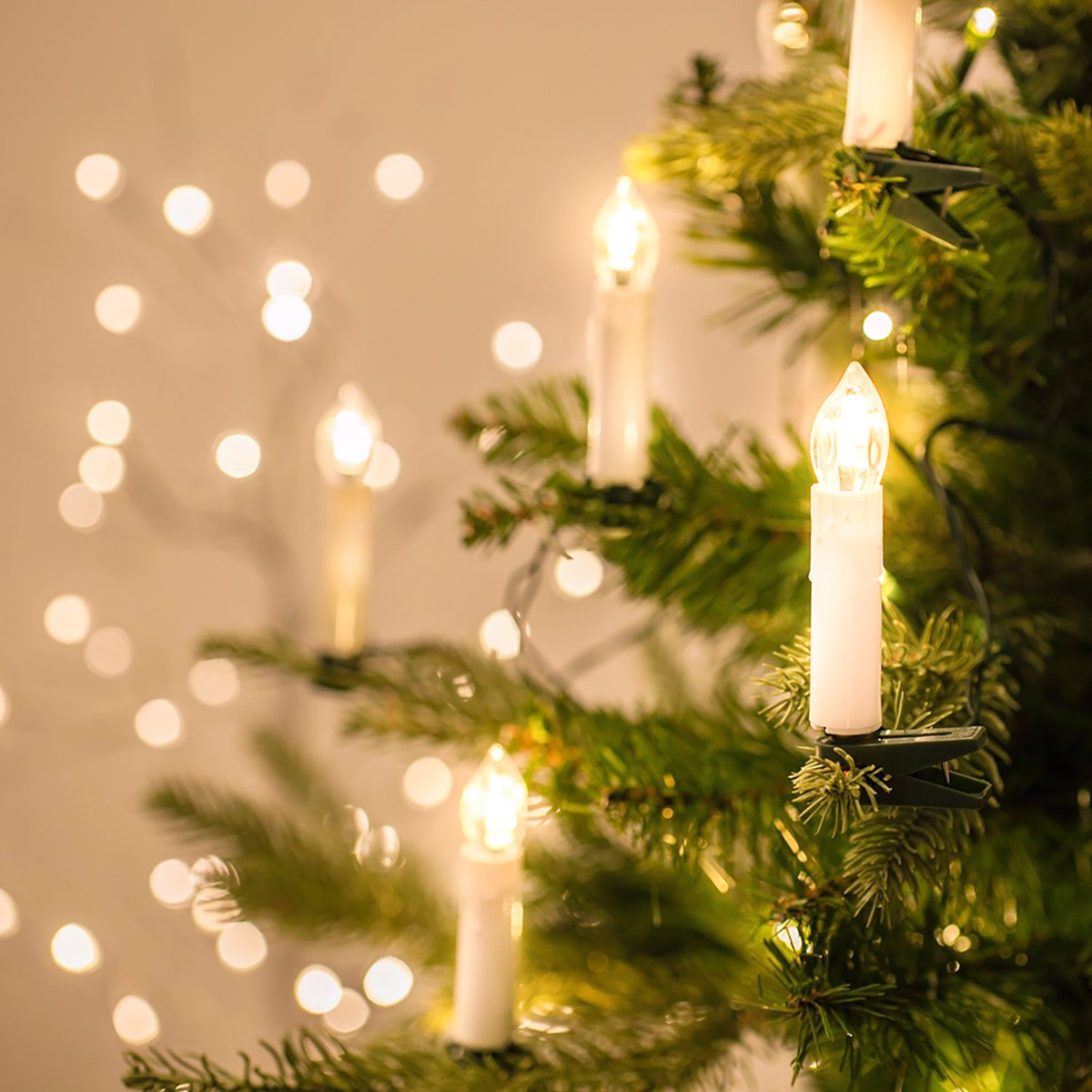 Электрогирлянда "свечи на прищепках" 1,5 м, 6 теплых ламп (1/20) "vegas"