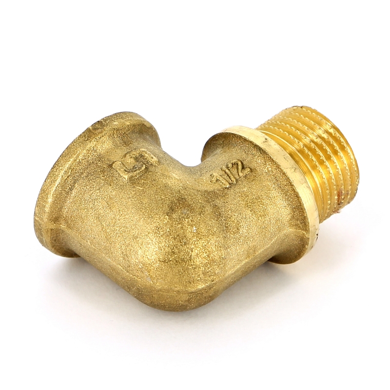 Колено резьбовое ВН 1/2" x 1/2" с упором, латунь UNI-FITT