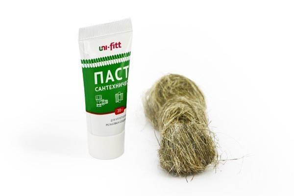 Набор для герметизации - паста 20 г. и косичка льна 14 г. UNI-FITT