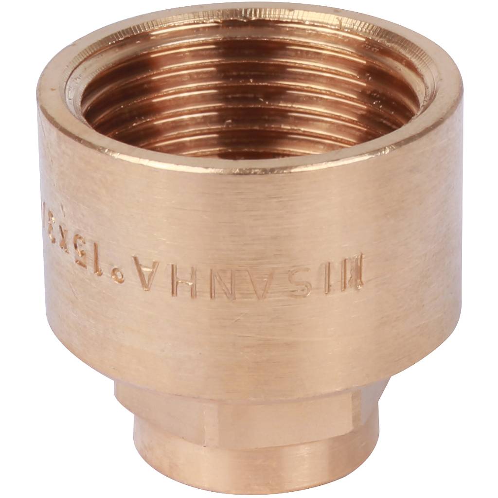 Муфта 15х3/4" переходная (ВР) под пайку с внутренней резьбой SANHA бронзовая 142701534