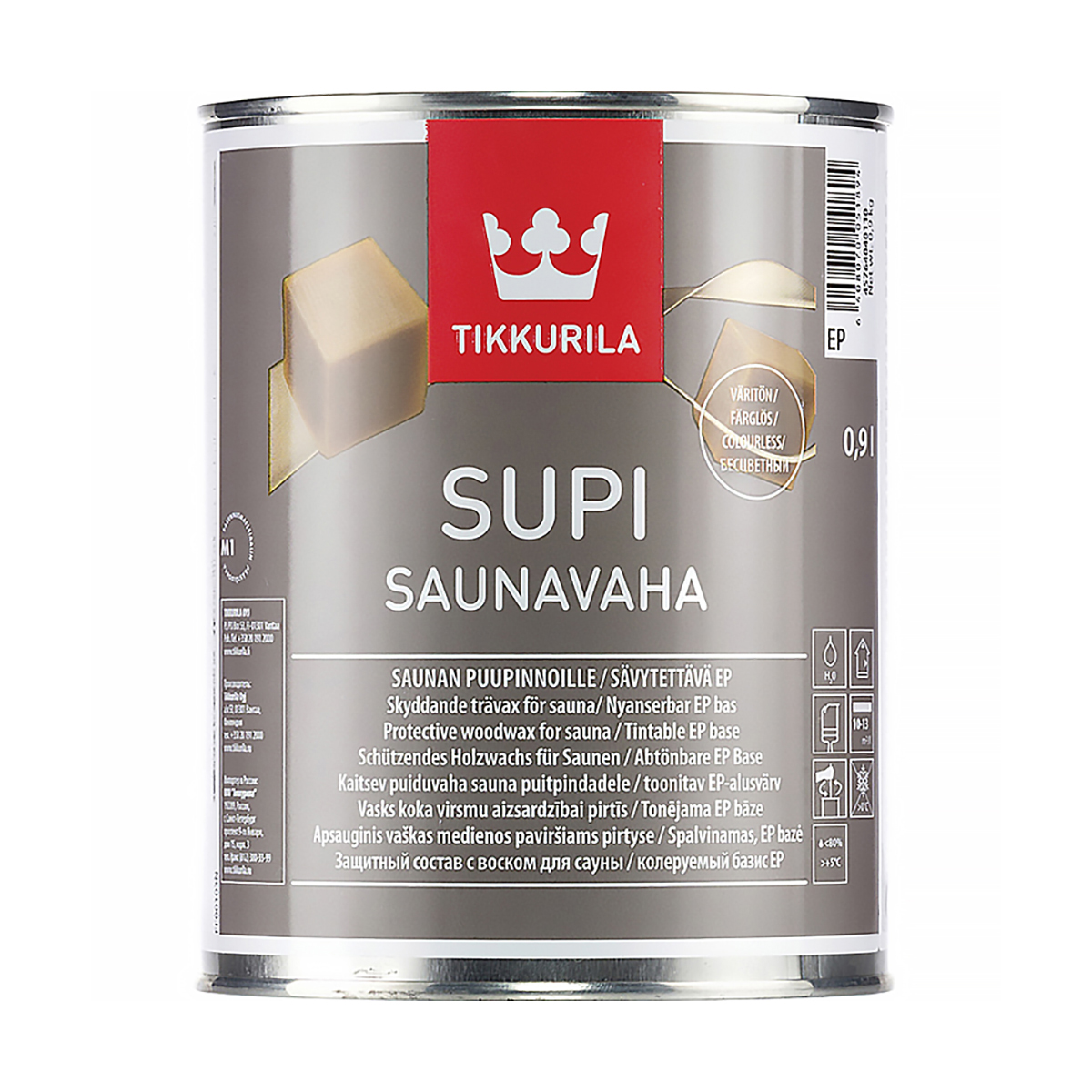 Супи саунаваха  0,9 л  (1/3)  защитный воск для саун "тиккурила"