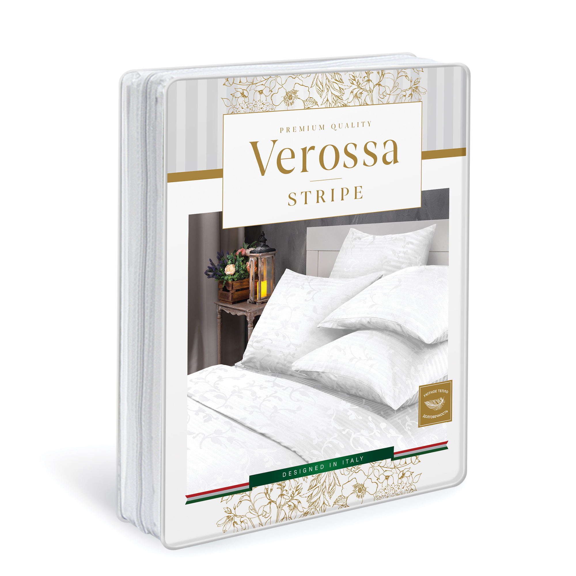 Постельное белье "verossa stripe" кружевная сказка евро (1)