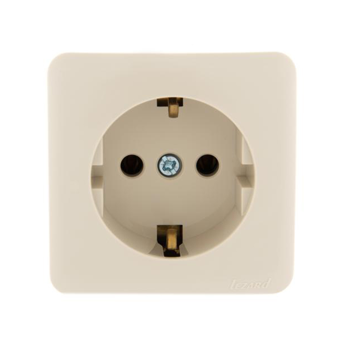 Розетка открыт. уст. "viola" 1 местн. с заземл. (керамика) кремовый (1/12/144) "lezard" 751-0300-122