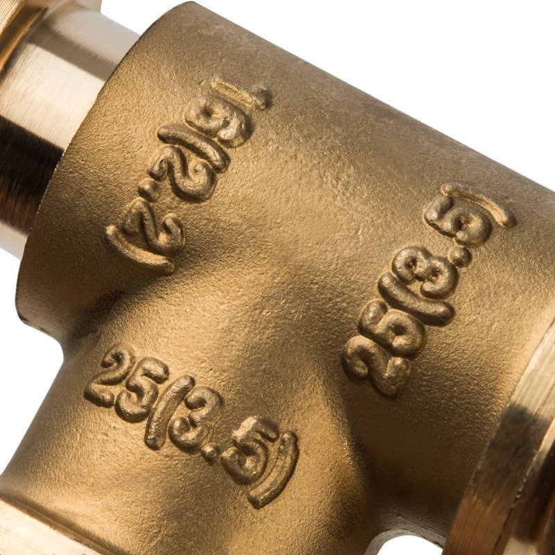 Тройник переходной 25 x 25 x 16 аксиальный для труб PE-X STOUT