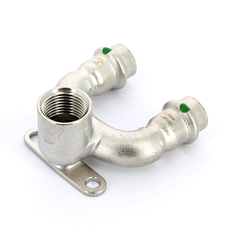 Водорозетка пресс проходная 15х1/2' нержавеющая сталь Sanpress Inox VIEGA