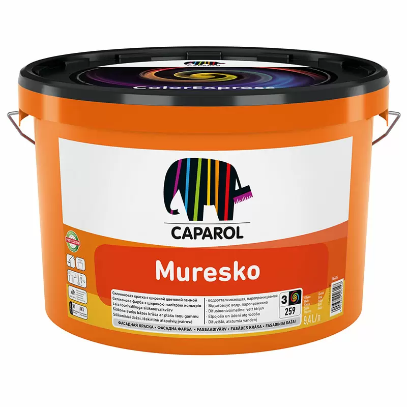 Caparol Muresko / Капарол Муреско фасадная краска на базе силиконовой смолы